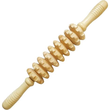 Herramientas de masaje de madera, rodillos de masaje manuales, para moldear el cuerpo, set de terapia de madera - masajeador (1/3)