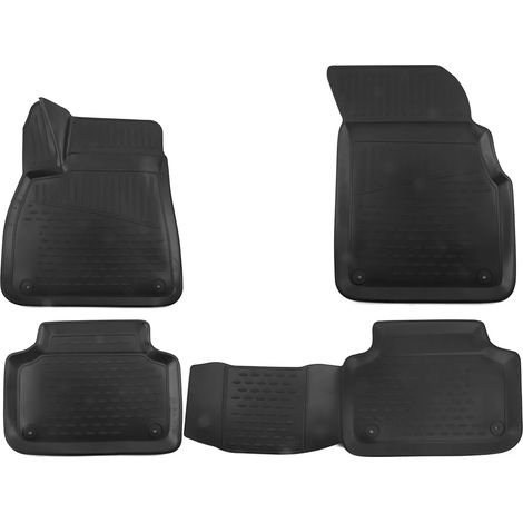 OMAC 3D Tapis de Sol pour Audi Q7 Q8 15-25 Caoutchouc TPE Noir (1/5)