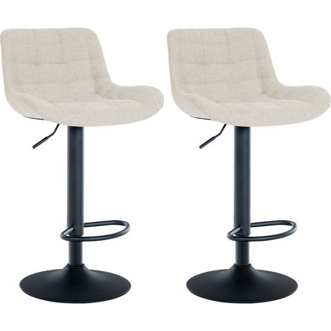 Set di 2 sgabelli da bar Tover crema Tessuto (1/5)