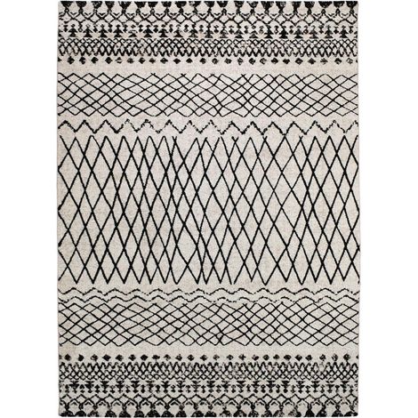 Tapis berbère rectangulaire 160x230 cm beige – Poils ras en polypropylène – Anti-acariens – Insensible aux UV – OEKO-TEX® STANDARD 100 – Unamourdetapis (1/8)