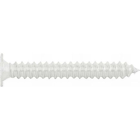 Vis à tôle PH2 tête extraplate 4,2 x 32 mm zingué blanc – Pour tôle et PVC – Fixation étagère, réfrigérateur, enseigne (1/5)