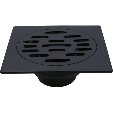 Black-Deodorant Siphon de sol pour salle de douche Siphon de sol en acier inoxydable Lavabo de salle de bain Siphon de sol Machine à laver Toilettes Douche Siphon de sol de cuisine (Siphon de sol ordi (1/5)