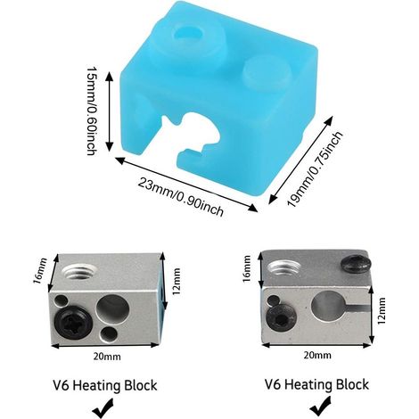 Heating Block Silicone Socks Heating Block Silicone Socks for E3D V6 Heating Block (1/5)