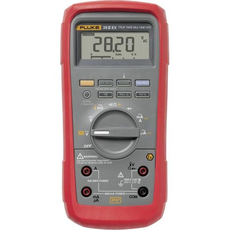 Fluke 28 IIEX Multimetro portatile digitale Impermeabile (IP67), Protetto Ex CAT III 1000 V, CAT IV 600 V Display (Coun