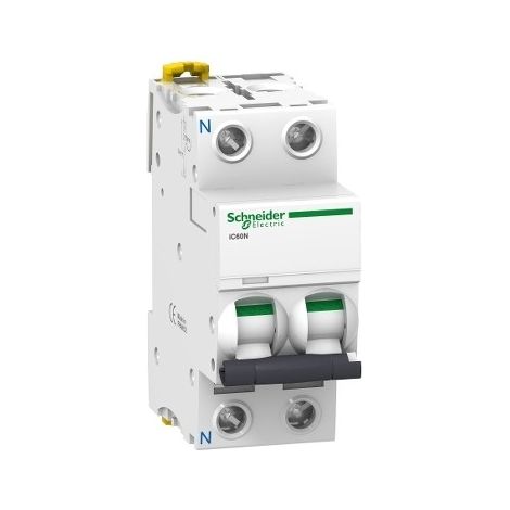 Schneider A9DE7616 Acti9 iC60N - Circuit breaker - 1P+N - 16A - C-curve - 230Vac - 6000A/10kA