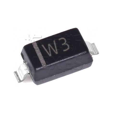 Changdian/Changjing BZT52C3V3, screen-printed W3, SOD-123 package, 3.3V 350mW Zener diode chip, electronic component, 5 units shipped.