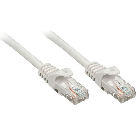 LINDY Lindy - Patch-Kabel - RJ-45 (M) bis RJ-45 (M) - 1,0m - UTP - CAT 5e - geformt, ohne Haken - Grau (48401)