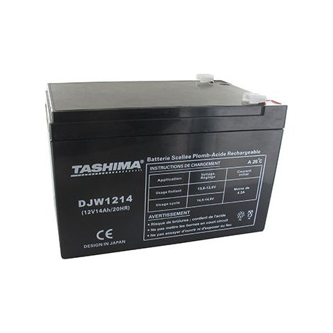 Motorrad-Batterie Tashima 12V, 14A, anpassbar für Ecomower. L: 151, B: 98, H: 94 mm, + links 100 % wasserdicht. - Batterie mit Mett