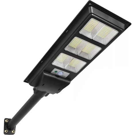 Lampadaire solaire LED 90 W étanche pour extérieur, avec détecteur de présence et télécommande (1/5)