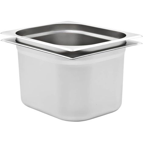 vidaXL Bandejas Gastronorm 2 unidades GN 1/2 200 mm acero inoxidable (1/5)