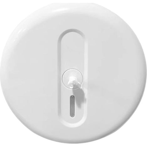 Soporte de papel higiénico de plástico impermeable para montaje en pared con cortador automático y caja para rollo, ideal para centros comerciales. (1/5)