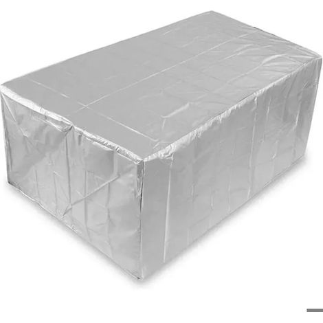 Housses meubles patio argent 90x90x90cm Oxford 210D coupe-vent