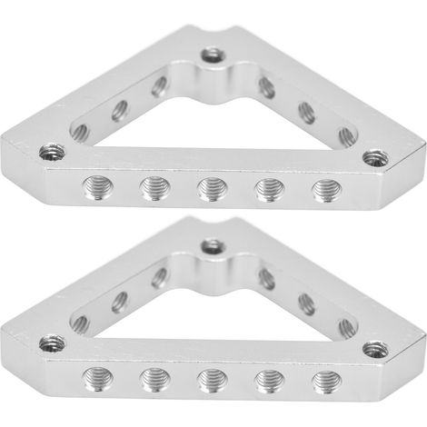 Deux connecteurs d'équerre en aluminium à support triangulaire adaptés aux connexions de 43 mm x 43 mm. (1/5)