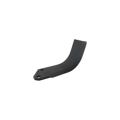 Cuchillo de fresa recto adaptable para motocultor Pasquali, modelo TP. Longitud: 170 mm, diámetro de agujero ø 10,5 mm, distancia entre centros 35 mm.