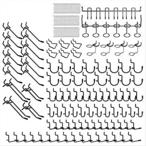Packung mit 176 Lochwandhaken, verschiedene 1/4-Zoll-Metall-Lochwandhaken (1/5)