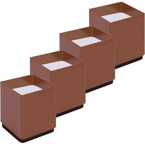 Rehausseurs de pieds pour caisses de culture, lot de 4 en acier au carbone, rehausseurs de meubles offrant 5 cm de hauteur supplémentaire, supportant jusqu'à 4500 kg, pour table, chaise ou rehausseur 
