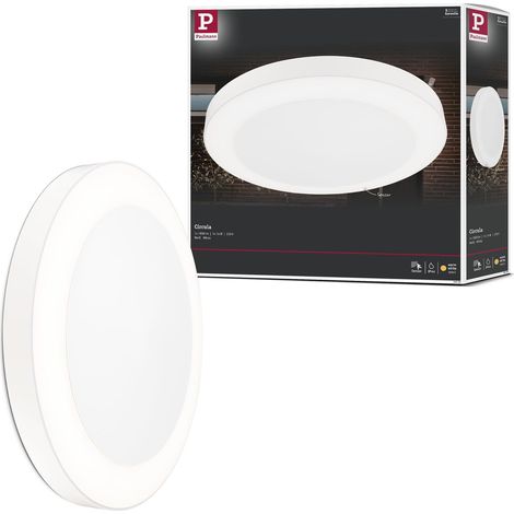 Luminaire extérieur LED Circula, plafonnier avec capteur crépusculaire/de mouvement, IP44, rond, avec 1 x 14 W, blanc chaud, beige, matière plastique, 3 000 K (1/5)