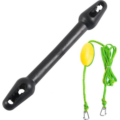 Défense d'amarrage en caoutchouc, amortisseur d'accostage, corde en nylon 12 mm, absorbeur de chocs, lot de 1, avec corde flottante polyéthylène 3,7 m (1/5)