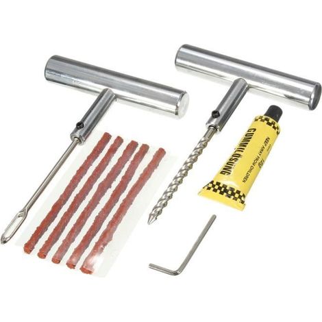 Schlauchlosreifen-Reparaturset, Vakuumventil, Reifenreparaturwerkzeug für Autos und Motorräder