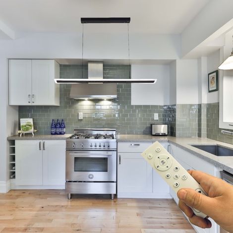 LAMPADARIO MODERNO A SOSPENSIONE NERO LUCI A LED DIMMERABILE TIMER CAMBIA 3 COLORI CON TELECOMANDO (1/5)