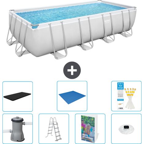 Bestway Bestway Power Steel Rectangulaire - 488x244x122 cm - 8-pièces S596 (1/4)