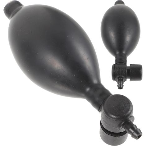 2pcs Poire de Tensiomètre en Latex Noir, Pompe Manuelle de Gonflage Rapide et Pratique, Accessoire de Remplacement pour Ballon de Gonflage (1/5)