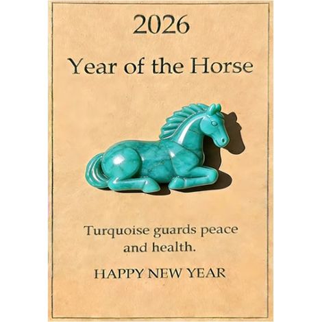 Cheval Acrylique - Décor Année 2026 - Ornement Transparent avec Carte - Cheval Symbole de Force et de Nouveau Départ - 1 Pièce (1/5)