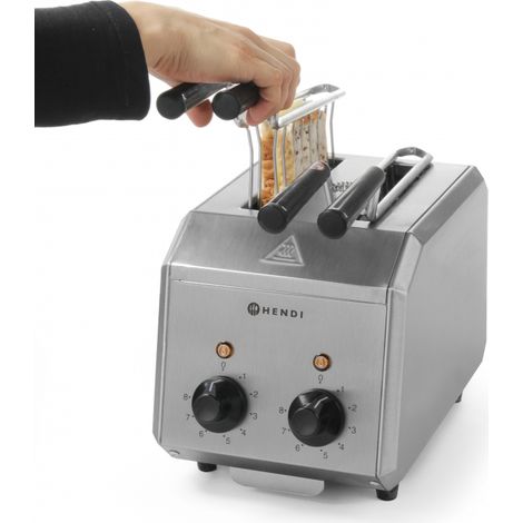 Grille-pain à sandwich avec double minuterie 1200W - Hendi 261163 (1/3)