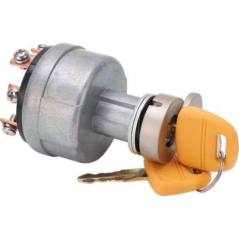 Interrupteur d'allumage à 6 broches avec 2 clés, remplacement pour interrupteur de démarrage d'excavatrice Daewoo DH200 (1/5)