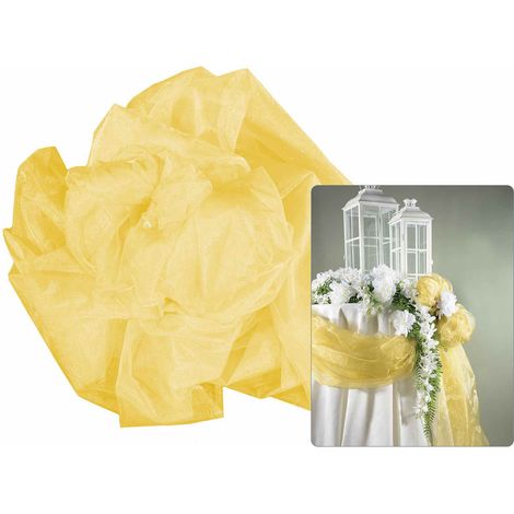 Teli in organza giallo, Mt 3 x 1,45 H