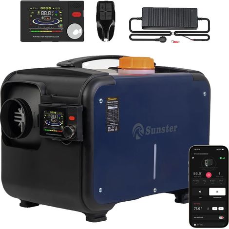 Chauffage à air diesel, contrôle par application intelligente, fonctionnement silencieux, 8KW (1/5)