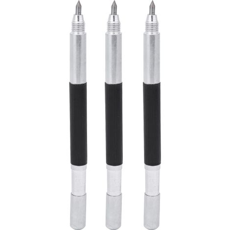3 tiges Pointe Carbure Double Face pour gravure sur métal, verre, céramique, carrelage et bois - Stylo marqueur graveur (1/5)