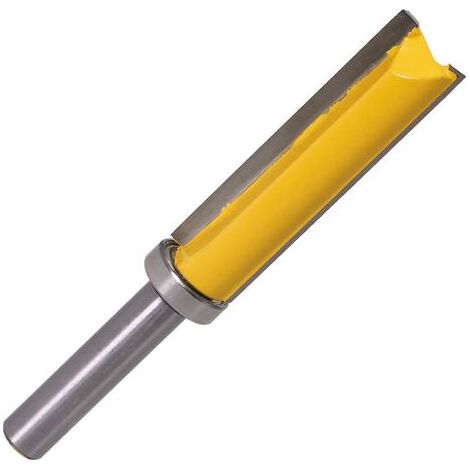Fraise pour défonceuse, affleureuse et toupie Ensemble de bits de routeur de modèle de motif de finition embout de garniture affleurante à queue fraise à affleurer à roulement 8 mm (1/5)