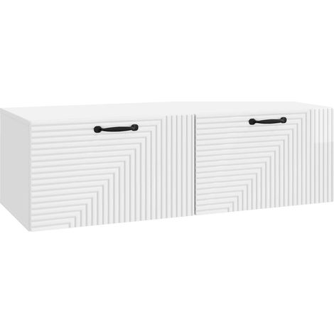 Maison Exclusive - Mobile Porta TV da Muro Bianco Lucido 98 x 41 x 30 cm (1/5)