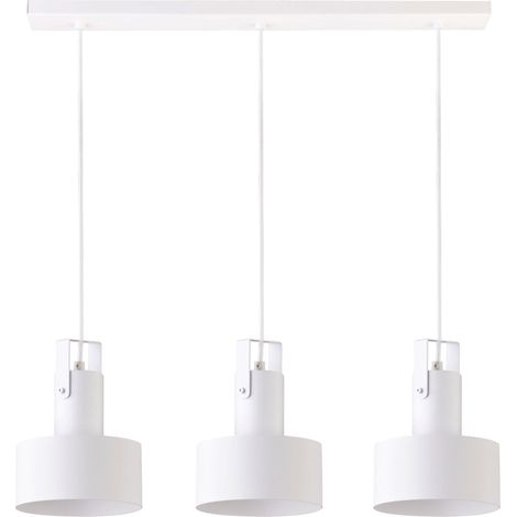 Lampada a sospensione moderna bianca 3 luci E27 Sigma