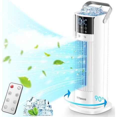 Condizionatore d'aria portatile silenzioso, 3 in 1 raffrescatore d'aria portatile condizionatore d'aria ventilatore umidificatore, [classe energetica A++]