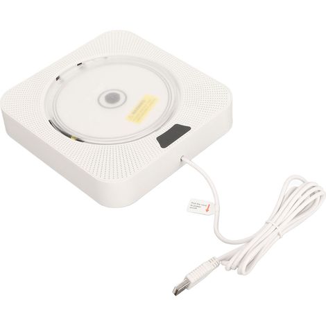 Lecteur CD Bluetooth mural, compatible avec la connexion en temps réel, multifonctionnel, portable, livré avec télécommande, prise américaine 100-240V. (1/5)