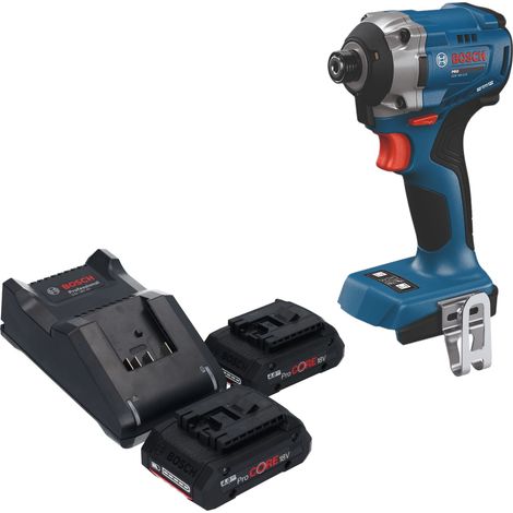 Avvitatore a impatto a batteria Bosch GDR 18V-215 Professional 18 V 215 Nm 1/4" Brushless + 2 batterie ProCORE da 4,0 Ah + caricabatterie