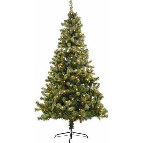 4ft to 12ft Green Pre-Lit Alaskan Pine Artificial Christmas Trees with Warm White LEDs (1/5)