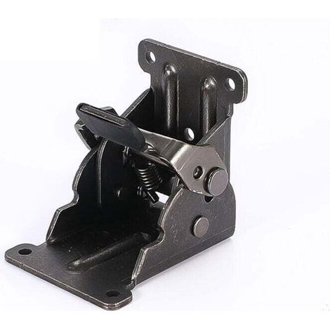 UlisemDeux jeux de pieds rétractables, pliables et verrouillables, charnières autobloquantes à 90° (bronze foncé, vis) (1/4)