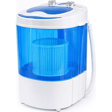Lave-linge camping jusqu'à 3,0 kg 150 W, mini lave-linge 33 x 35 x 52,5 cm pour laver et essorer, machine à laver de voyage avec minuterie