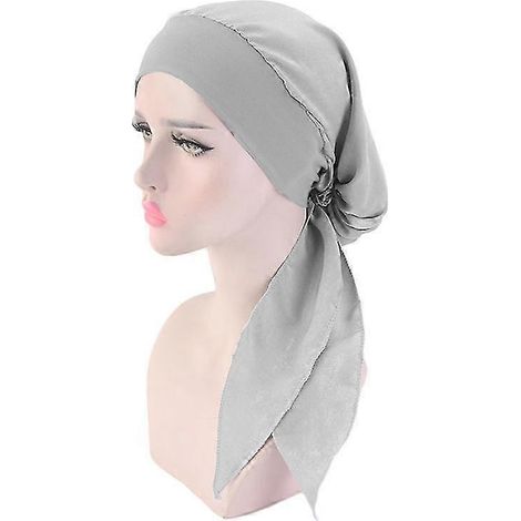 Kopftuch für Frauen bei Krebs, Chemotherapie, Haarausfall, Mütze, Turban, vorgebundenes Kopftuch, Bandana, Neu (C) (1/5)