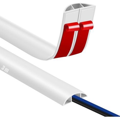 1 Goulotte Câble Sol Auto-Adhésif PVC Flexible Protection Fil Bureau Maison (1/5)