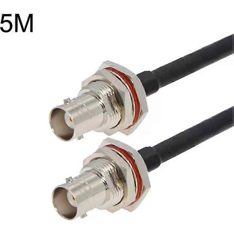 Câble adaptateur coaxial BNC femelle vers BNC femelle - 5 m, étanche (1/5)
