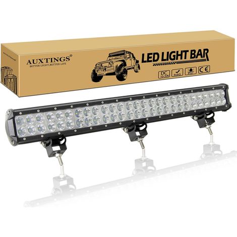 25 inch 162W LED Barre Projecteur Phare de Travail LED Spot Flood Light Bar pour Feux Diurne lumière Off Road Lampe Feu de recul Camion Remorque 4x4 Tracteur 12V 24V (1/5)