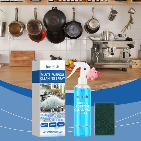 Mehrzweck-Schaumreiniger, Schaumfleckenentferner, Deodorant für verschiedene Oberflächen – 100 ml x 1 + Scheuerschwamm x 1 -- BIEMMEDUE (1/5)