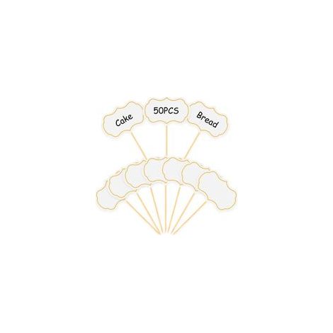 Panneau Buffet + Étiquettes - 50 pièces Blanc - Marqueur Fromage Prix - Mariage Anniversaire (1/5)