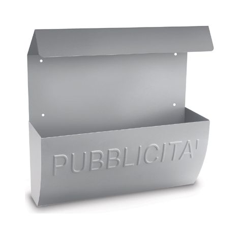 Alubox 49162 Reclame Cassetta Portapubblicita' Lamiera Zincata Verniciata Uso Esterno 31x31x10 cm colore Argento (1/2)