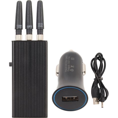 Détecteur et Bloqueur GPS 3 Canaux - Appareil Furtif Intelligent avec Batterie - Noir (1/5)