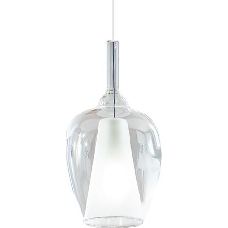 Lampadario moderno gea luce ofelia mini s10 g9 led metallo vetro sospensione, vetro trasparente